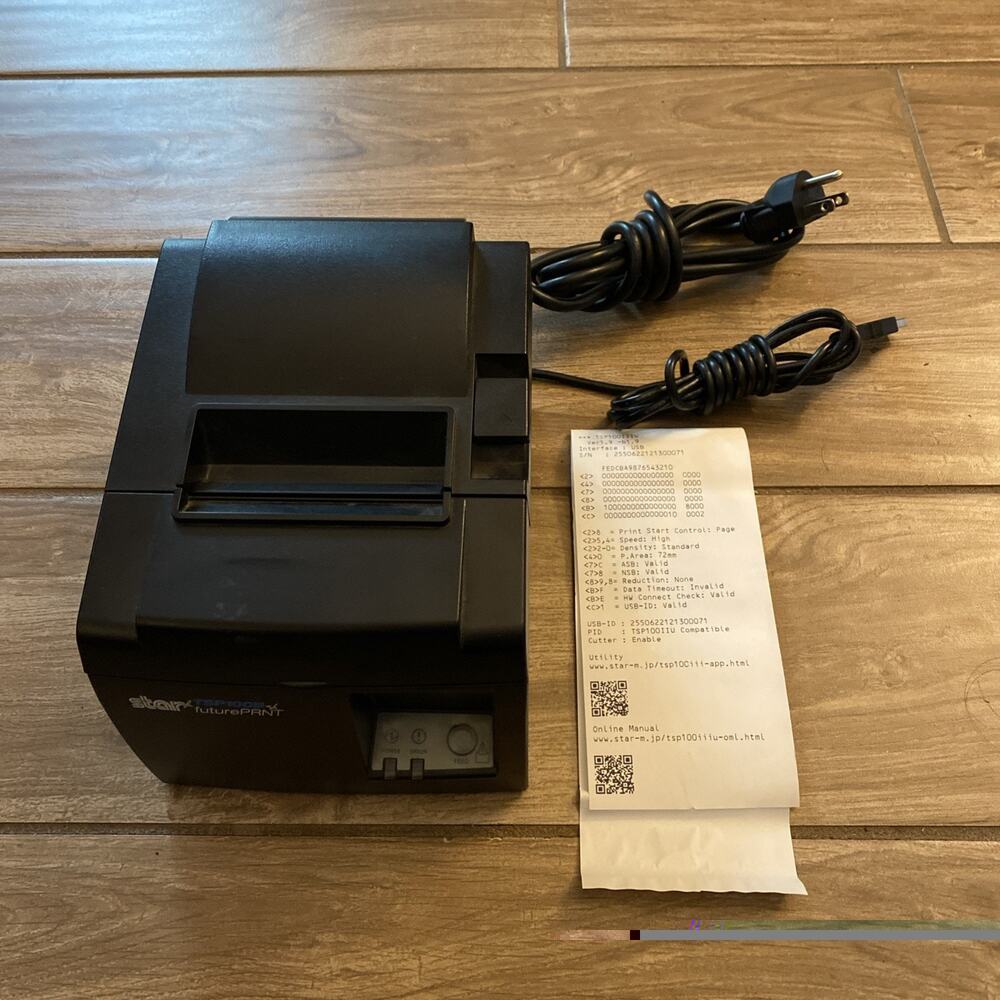 Star TSP100III Thermal Receipt Printer w/ Auto-Cutter USB TSP143IIIU works